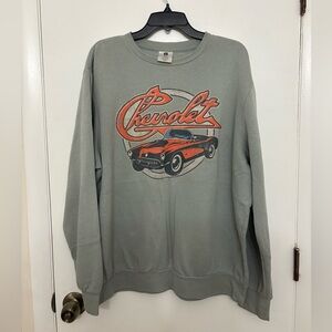 General Motors licensed Chevrolet graphic crewneck pullover sweatshirt size L